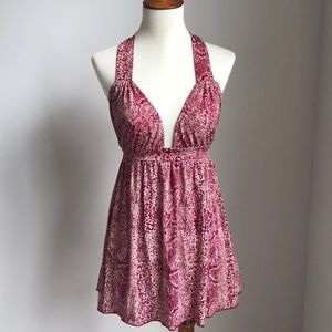 NWT Kiwi Red Snake print halter top size S